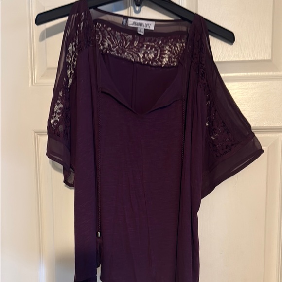 Plum Lace Women's Blouse - Picture 1 of 4